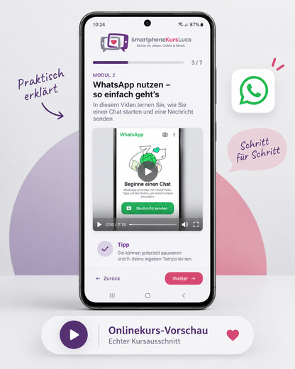 Android-Smartphonekurs für Senior:innen – Onlinekurs